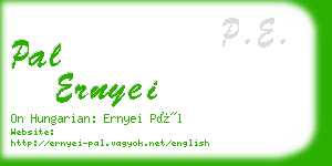 pal ernyei business card